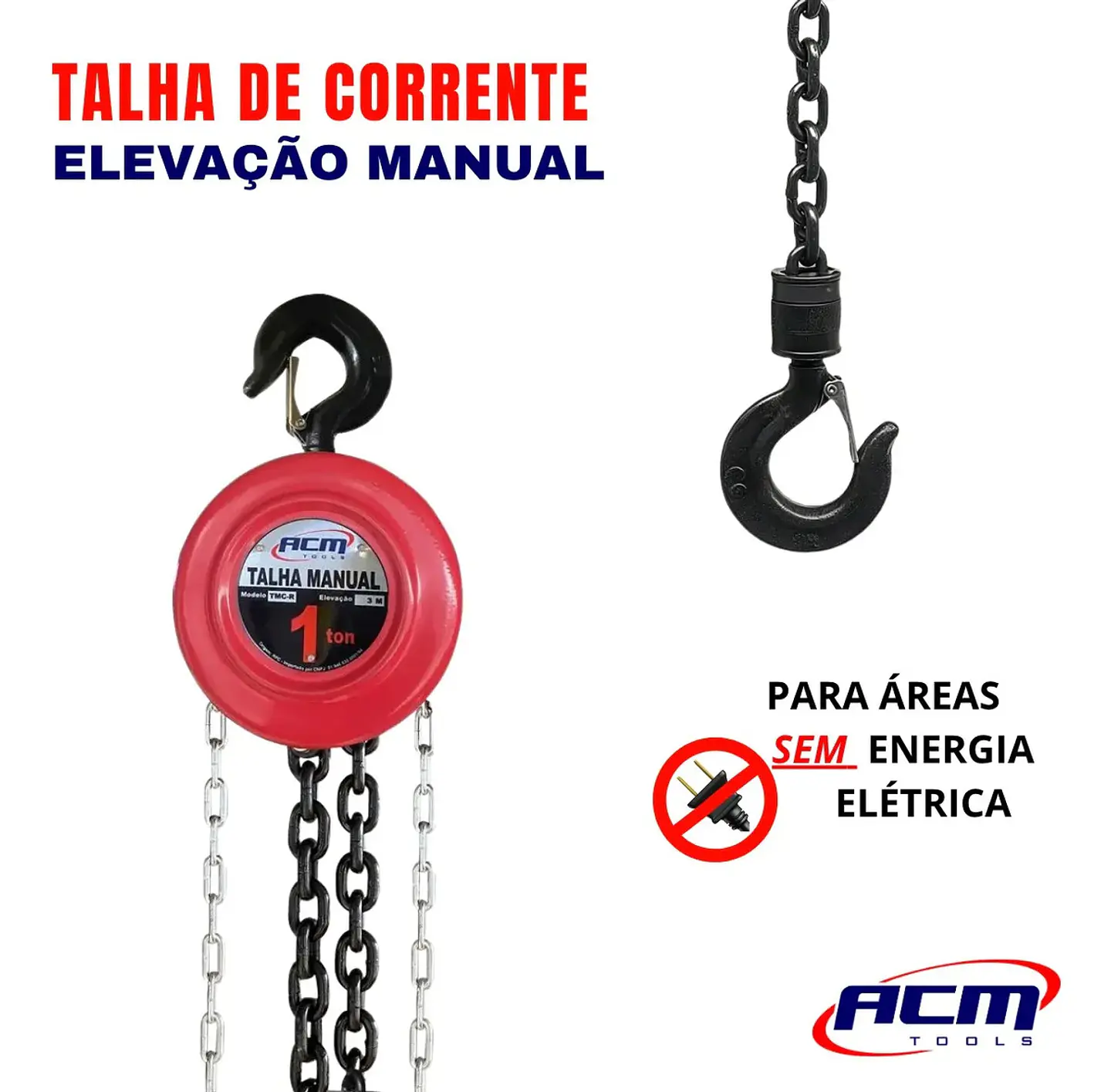 TECLE MANUAL 1 TON ROJO NEVA 2