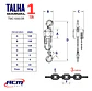 TECLE MANUAL 1 TON ROJO NEVA - Miniatura 4