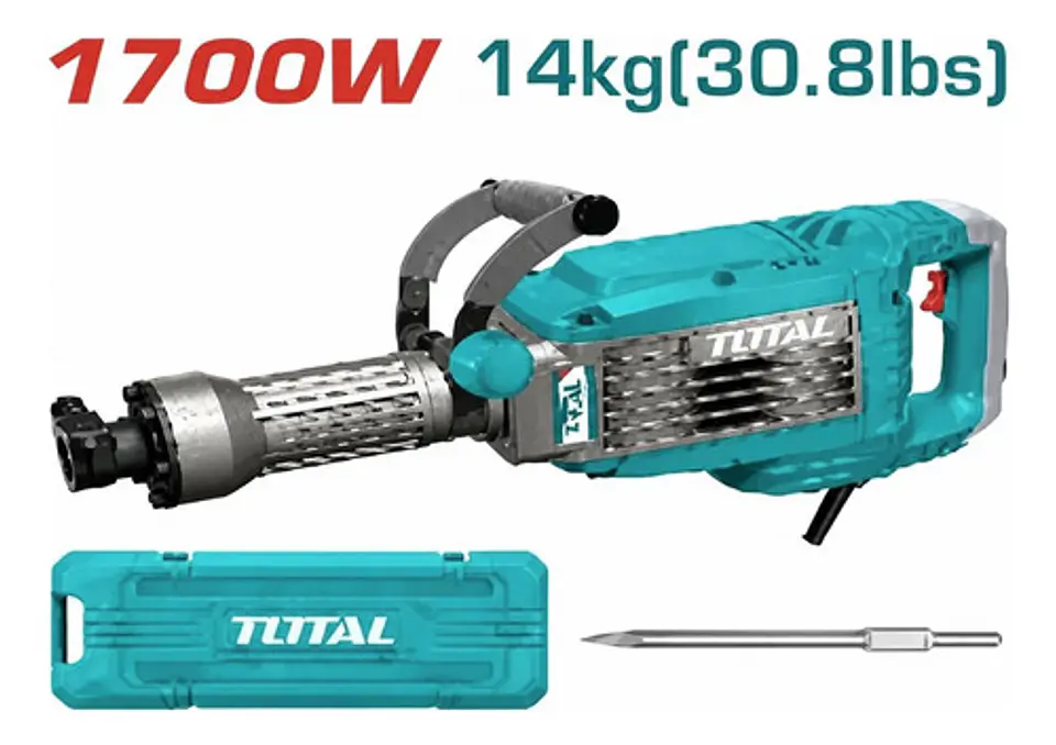 MARTILLO DEMOLEDOR 1700W HEX 14KG TOTAL 1