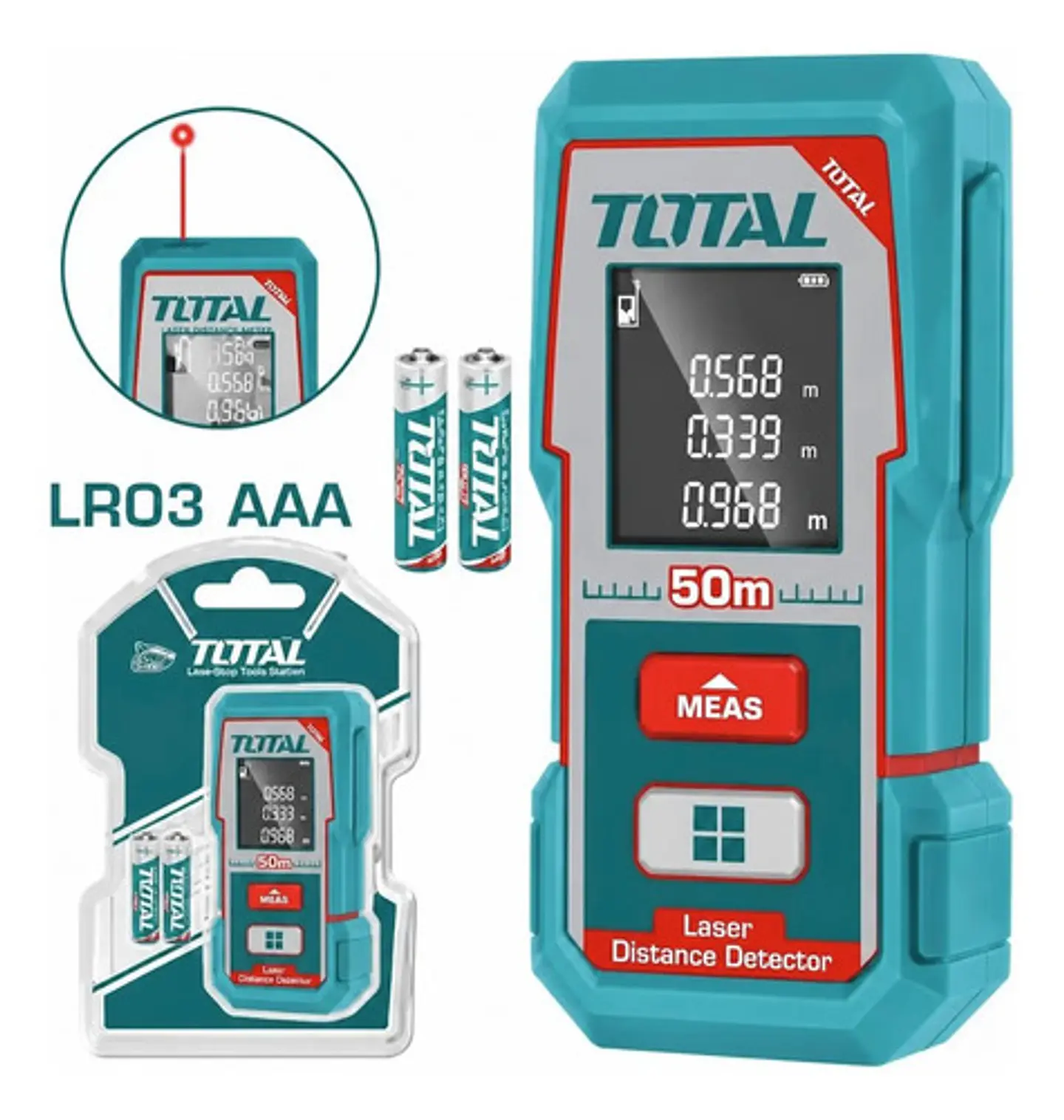 MEDIDOR DE DISTANCIA LASER 50MTS TOTAL 1
