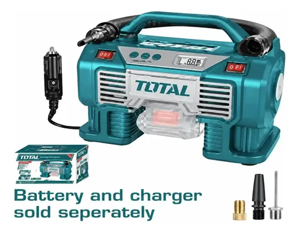 COMPRESOR AUTO INALÁMBRICO 20V 160PSI LITIO-ION TOTAL SIN BA 1