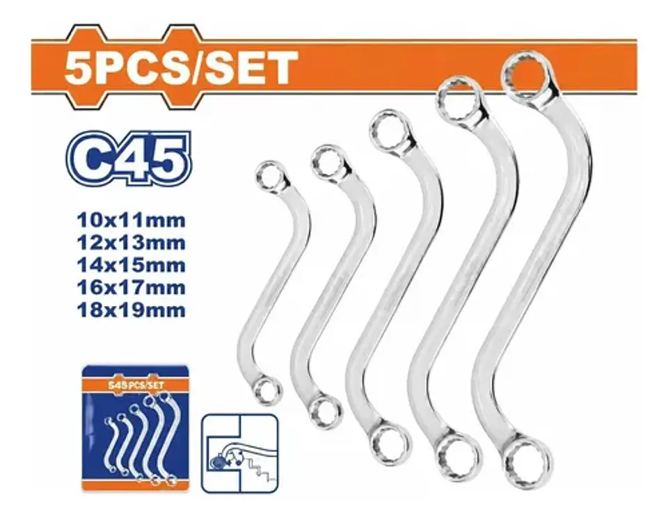 JUEGO DE 5 LLAVES CORONA TIPO S WADFOW 1