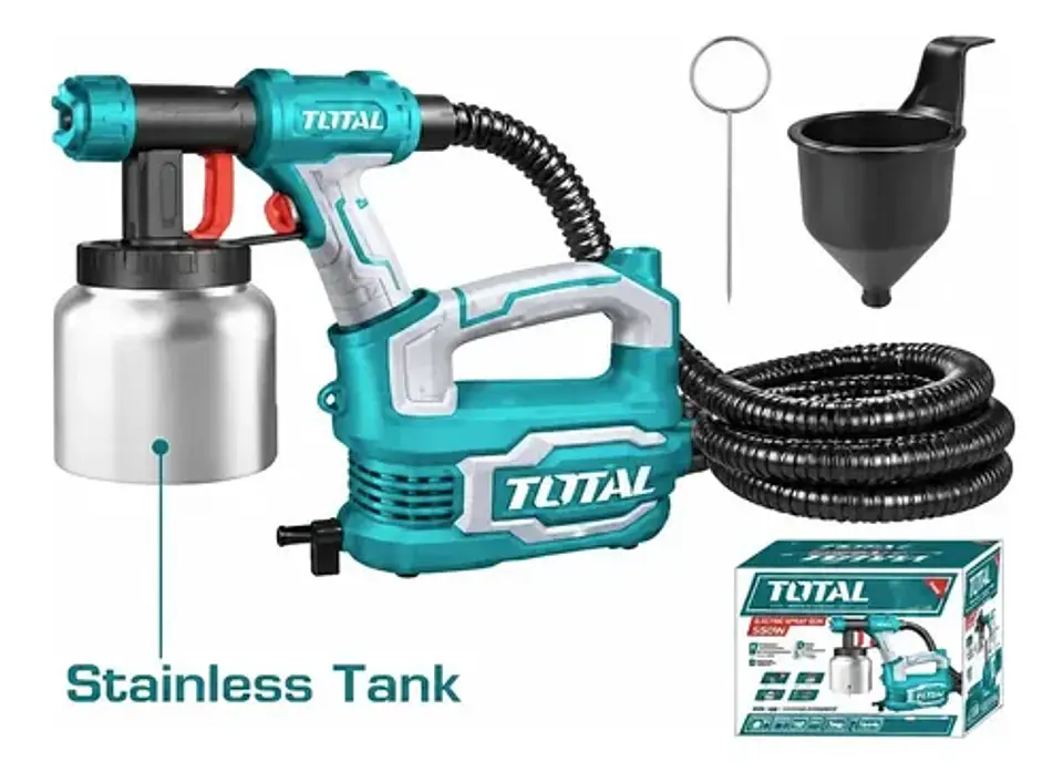 PISTOLA DE PINTAR 550W 850ML TOTAL TAMBOR ALUM 1