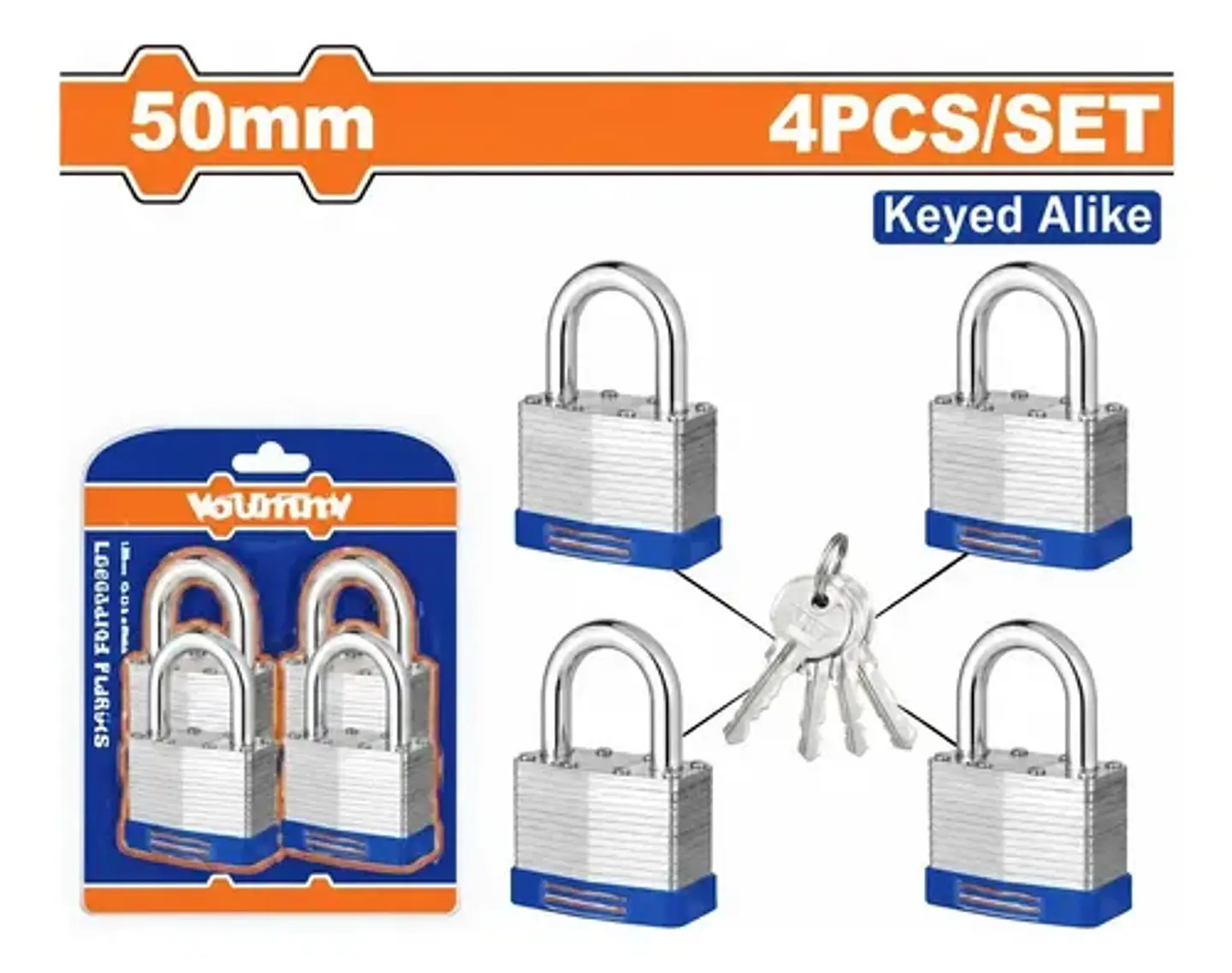 JUEGOS DE4 CANDADOS LAMINADO WADFOW 1
