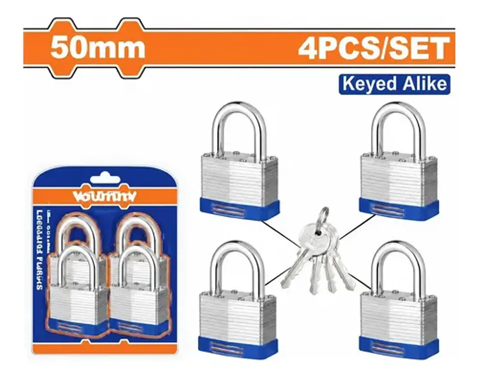 JUEGOS DE4 CANDADOS LAMINADO WADFOW 1