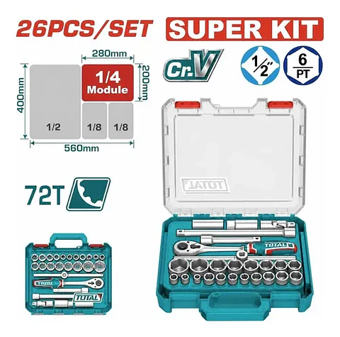 JGO DADOS POR 26 PCS 1/2" TOTAL