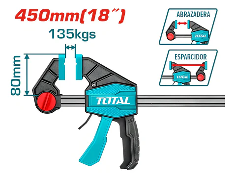 PRENSA RAPIDA 18" 135KGS TOTAL
