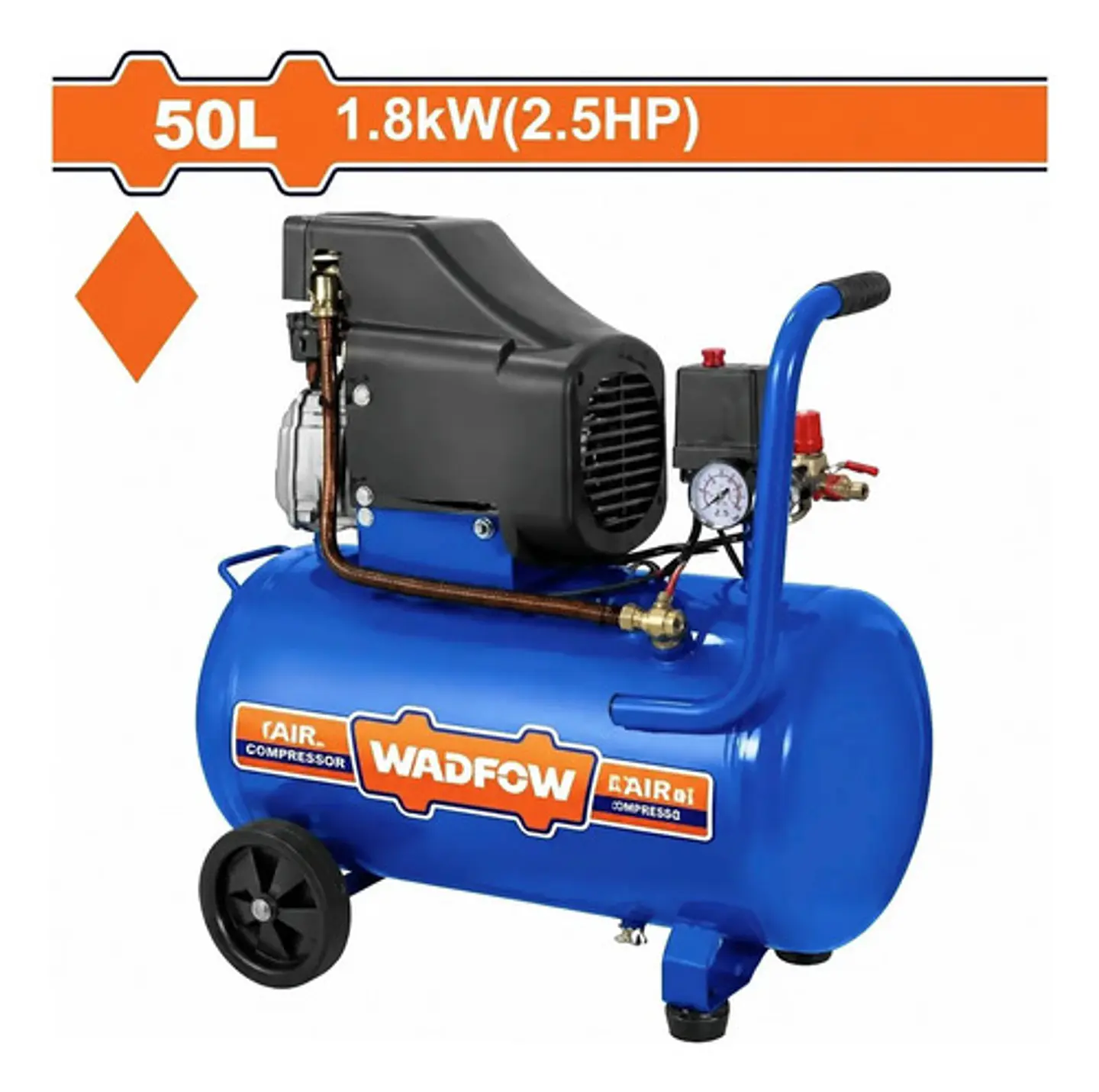 COMPRESOR DE AIRE 1800W 50L WADOW 1