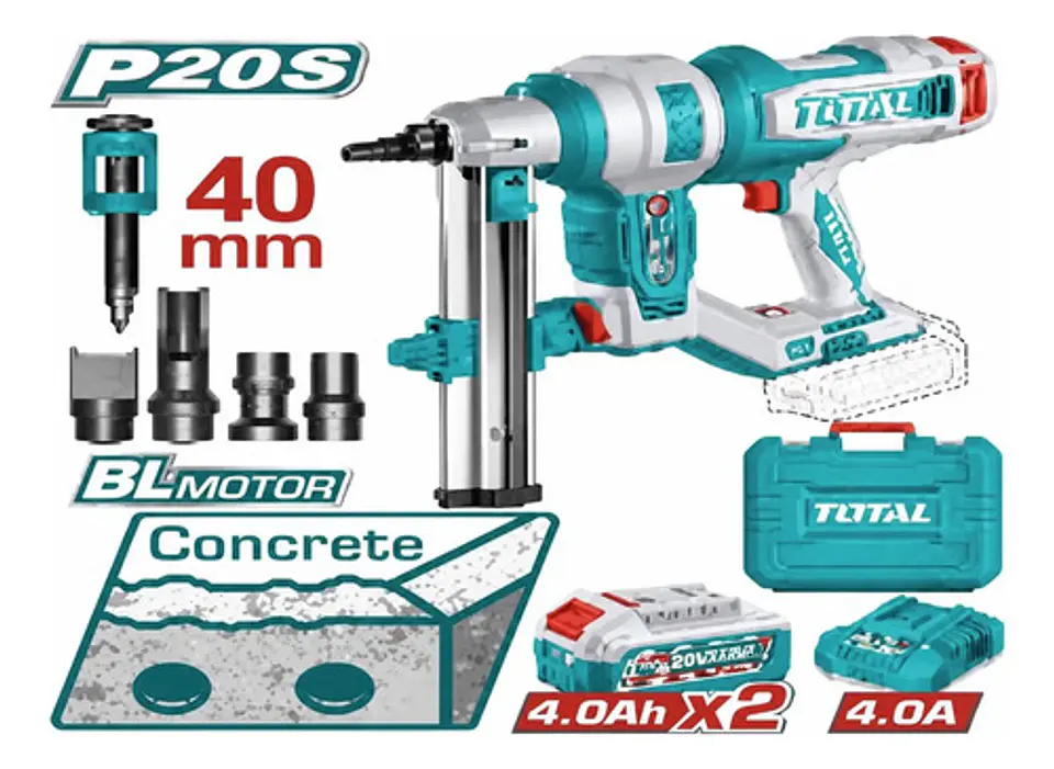 CLAVADORA DE CONCRETO 40MM TOTAL 1