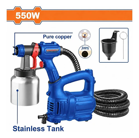 PISTOLADE PINTAR 550W VASO ACERO INOX WADFOW