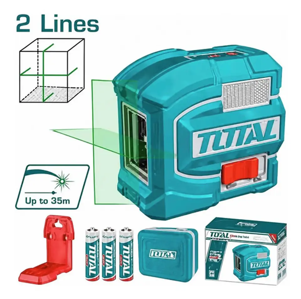 NIVEL LASER AUTO-NIVELANTE 2 LINEAS  0-35M  TOTAL 1