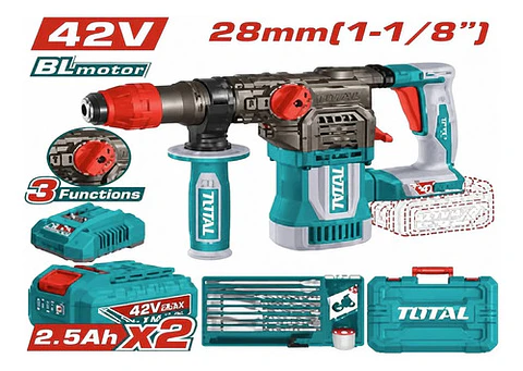 ROTOMARTILLO INALAMBRICO 42V 4.5J SDS PLUS TOTAL