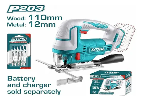 SIERRA CALADORA INALAMBRICO 20V 3000 RPM TOTAL SIN BATERIA S