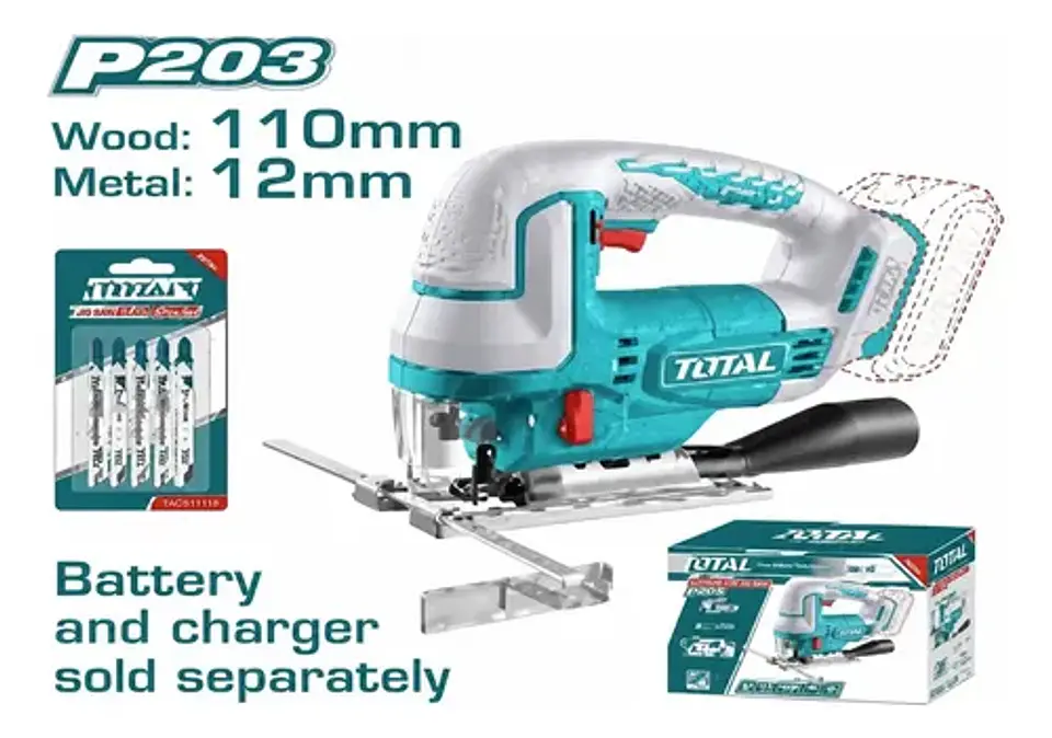 SIERRA CALADORA INALAMBRICO 20V 3000 RPM TOTAL SIN BATERIA S 1