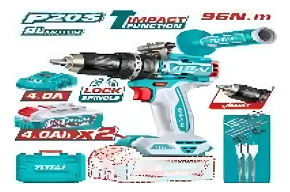 TALADRO INAL DE IMPACTO 13MM 20V 96NM TOTAL 1