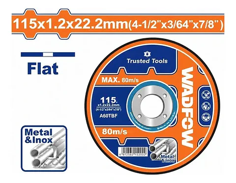DISCO CORTE ABRASIVO 4-1/2"(115X1,2MM) WADFOW
