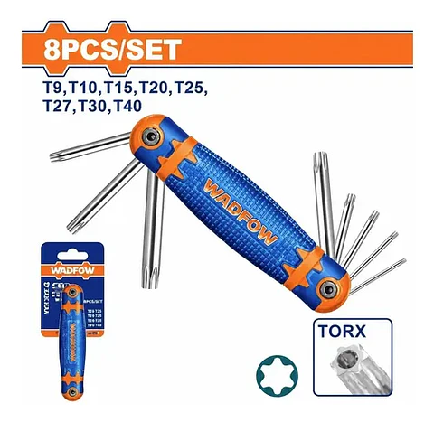 JUEGO 8 LLAVE TORX  WADFOW