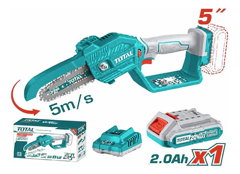 MOTOSIERRA MINI 5" INALALBRICO 20V TOTAL SIN BATERIA SIN CAR