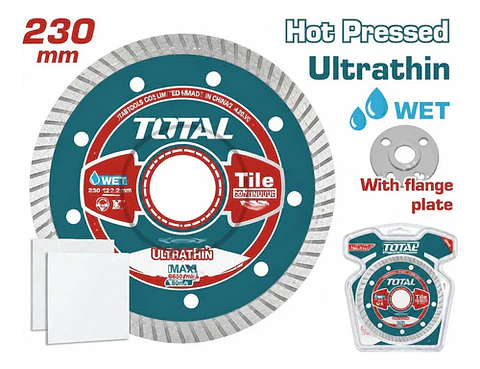 DISCO DIAMANTADO 230MM 9" ULTRA FINO TOTAL