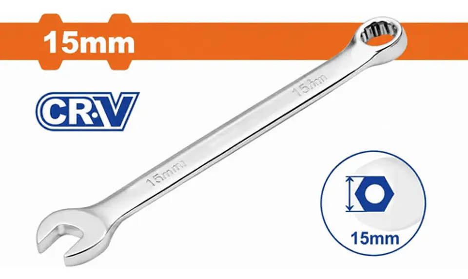 LLAVE PUNTA CORONA 15 MM CR-V WADFOW 1