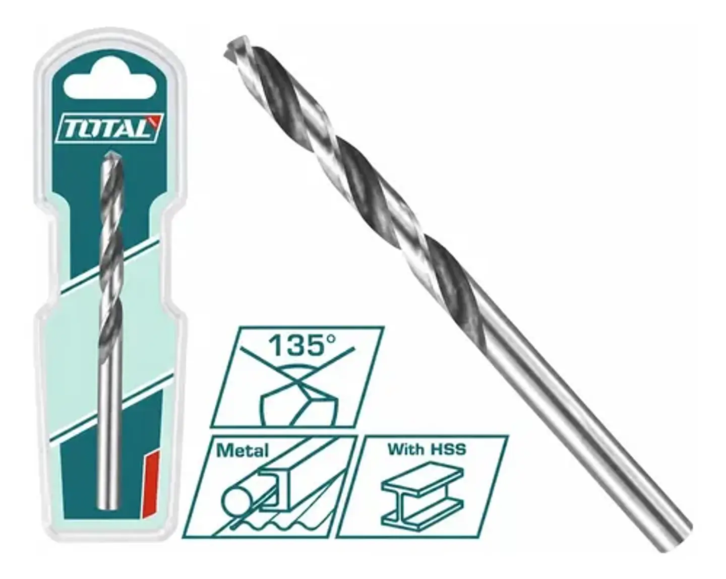 BROCA PARA METAL 4341 HSS 8MM TOTAL 1
