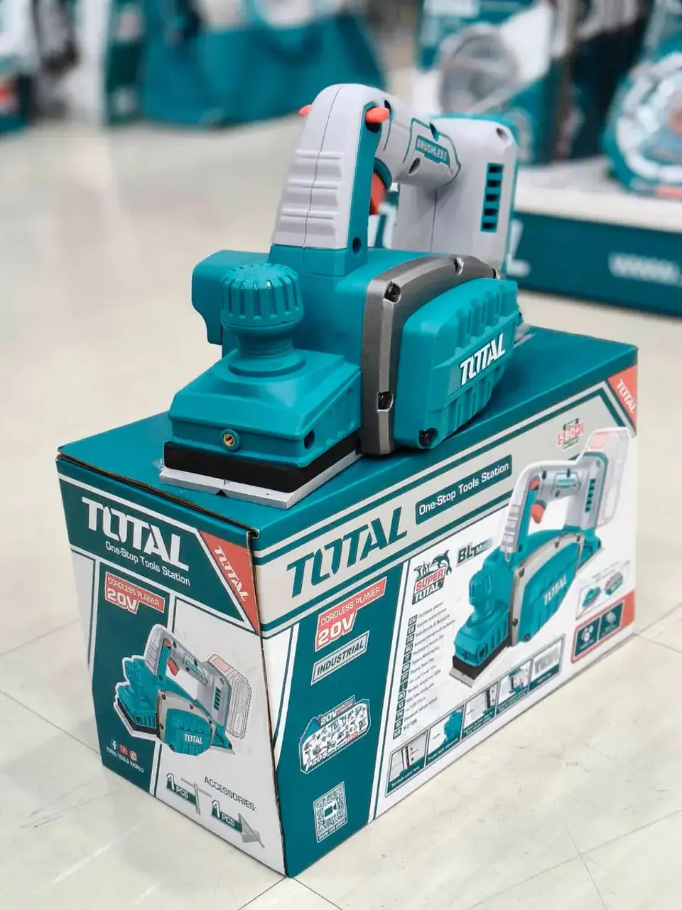 CEPILLO INALAMBRICO 20V TOTAL (hoja tipo makita) SIN BATERIA 2