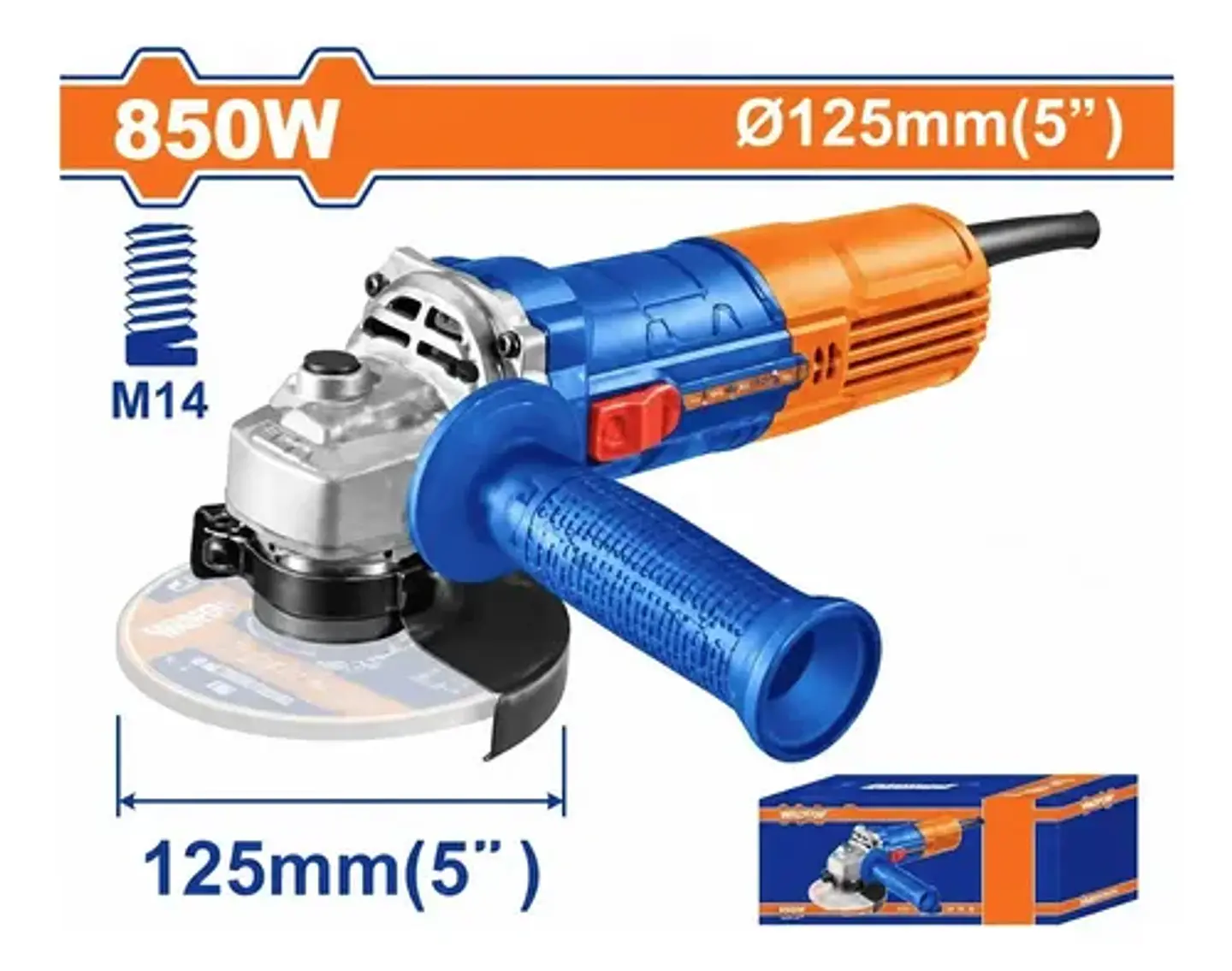 ESMERIL ANGULAR 4-1/2 (115MM) 850W WADFOW 1