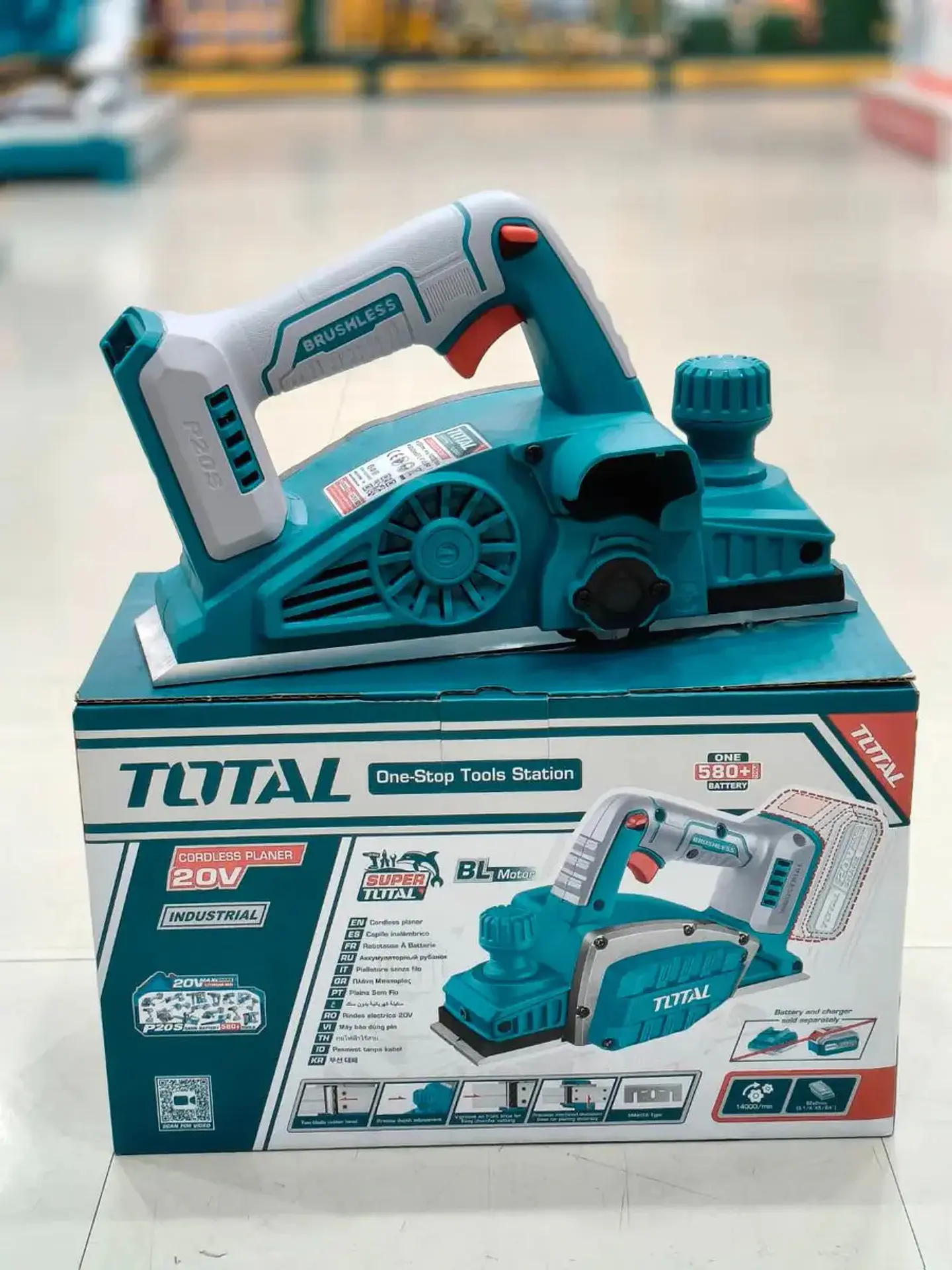 CEPILLO INALAMBRICO 20V TOTAL (hoja tipo makita) SIN BATERIA 4