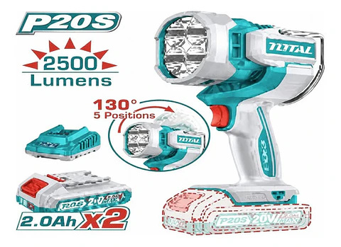 LAMPARA DE TRABAJO INALAMBRICO 20V 2500LUM CON BAT Y CARG TO