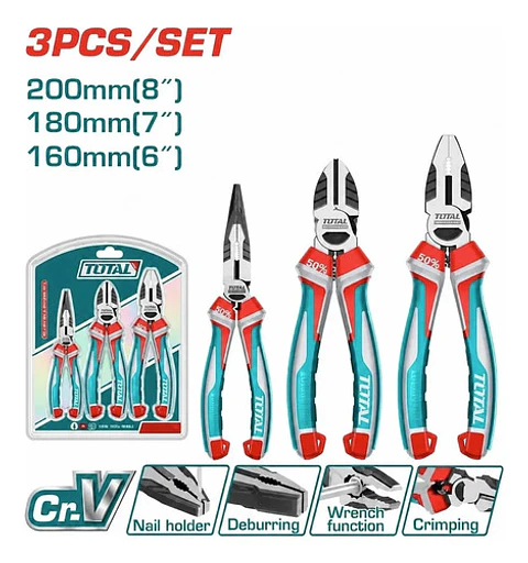 JGO ALICATES POR 3 PCS DE ALTO APALANCAMIENTO TOTAL