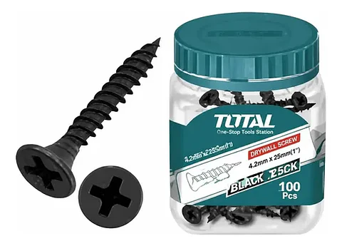 TORNILLO YESO POR 250PCS ST3.5X25MM ROSCA FINA TOTAL