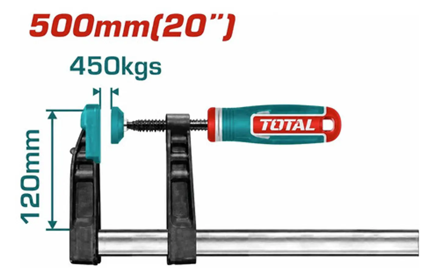 PRENSA SARGENTO 120X500MM TOTAL 1