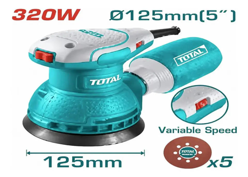LIJADORA ORBITAL 320W 125MM TOTAL 1