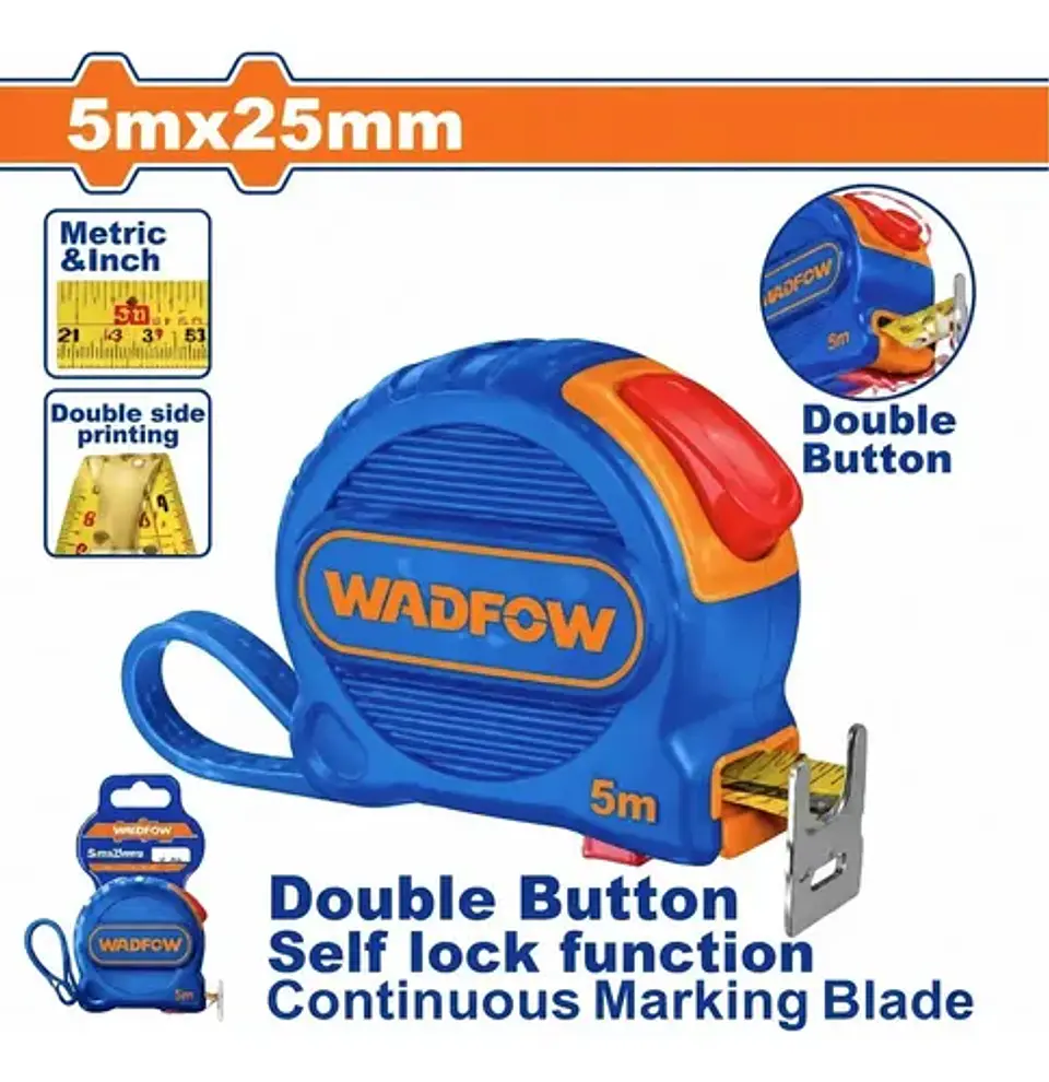 CINTA METRICA 5MT X 25MM WADFOW 1