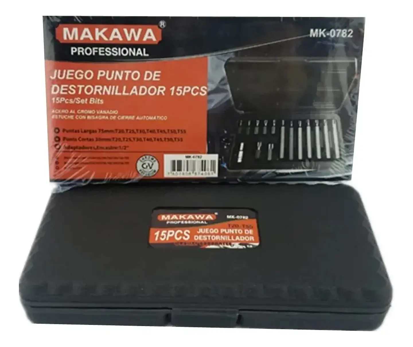 JGO PUNTA DESTORNILLADOR 15PCS T20-T55 MAKAWA 3