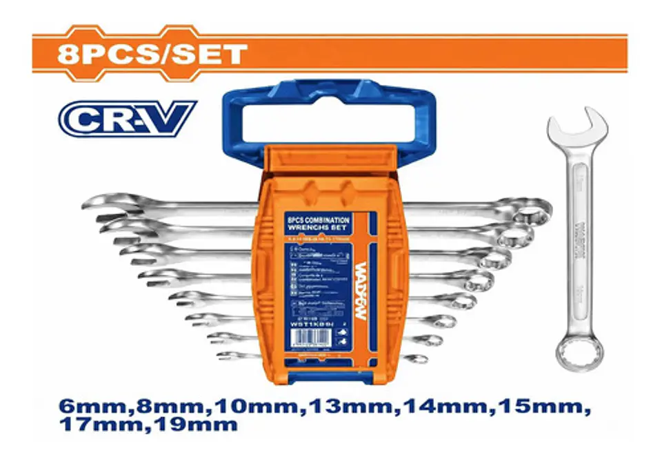 JUEGO 8 LLAVE PUNTA CORONA CR-V WADFOW 1