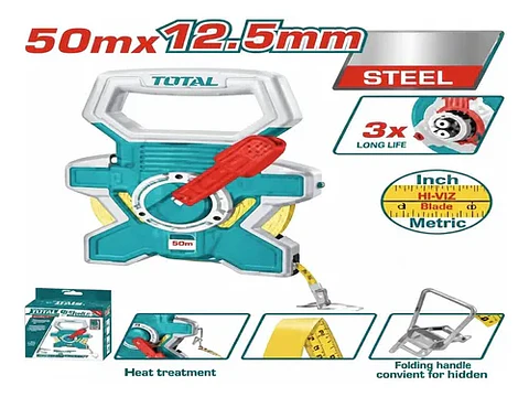 HUINCHA DE MEDIR 50MTS METALICO CON ASA TOTAL