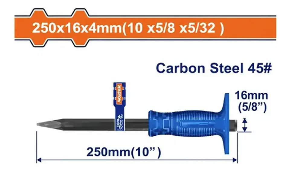 CINCEL ACERO PUNTA 250MM WADFOW 1