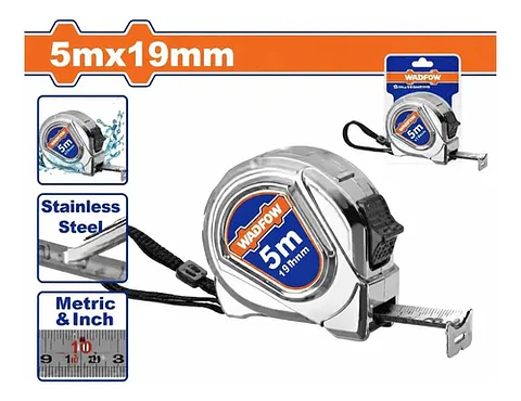 CINTA METRICA ACERO 5MT X 19MM  WADFOW
