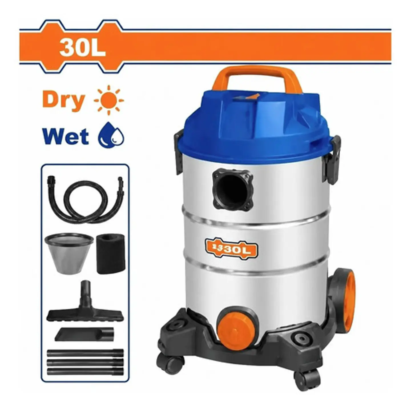 ASPIRADORA 1200W 30L P/H METALICO WADFOW 1