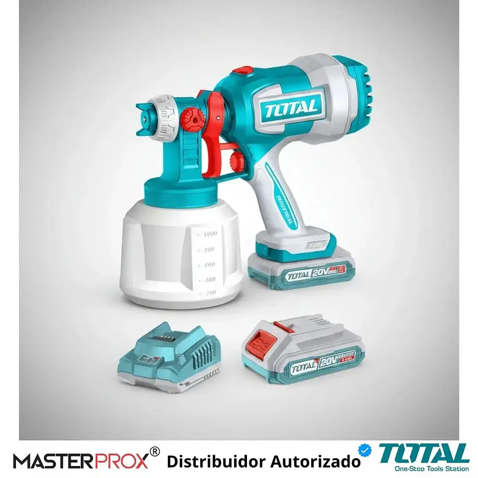 PISTOLA PINTAR INALAMBRICO 20V 800ML CON BAT + CAR 4