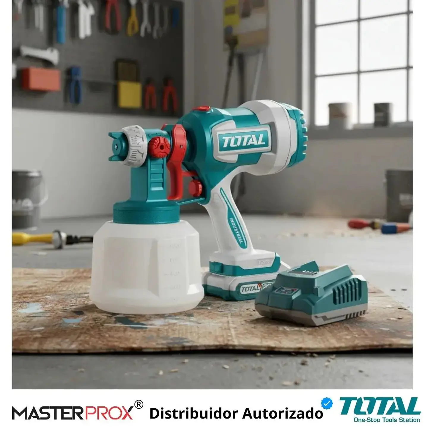 PISTOLA PINTAR INALAMBRICO 20V 800ML CON BAT + CAR 6