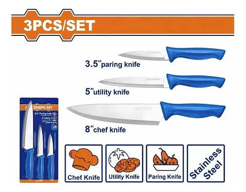 JUEGO DE 3 CUCHILLO DE COCINA WADFOW