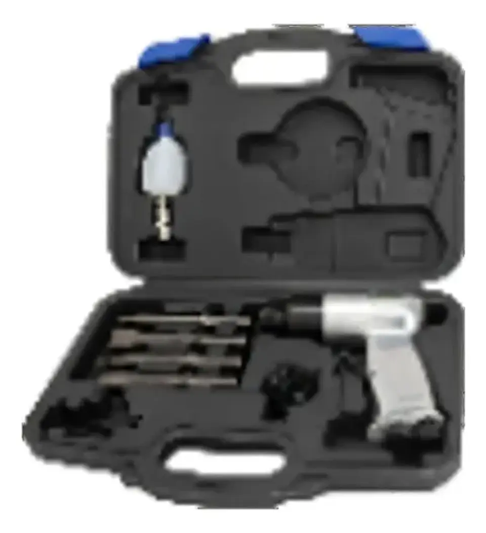 KIT MARTILLO NEUMATICO 150MM MALETA CON 9PCS LUTIAN 1