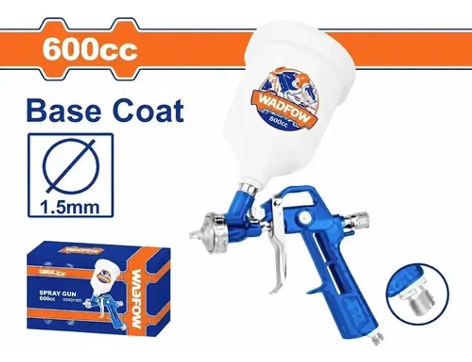 PISTOLA PINTAR  VASO SUPERIOR 600ML WADFOW 1