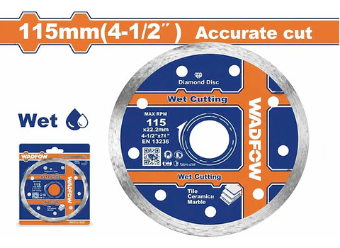 DISCO DIAMANTADO LISO HUMEDO 4 1/2"(115MM) WADFOW