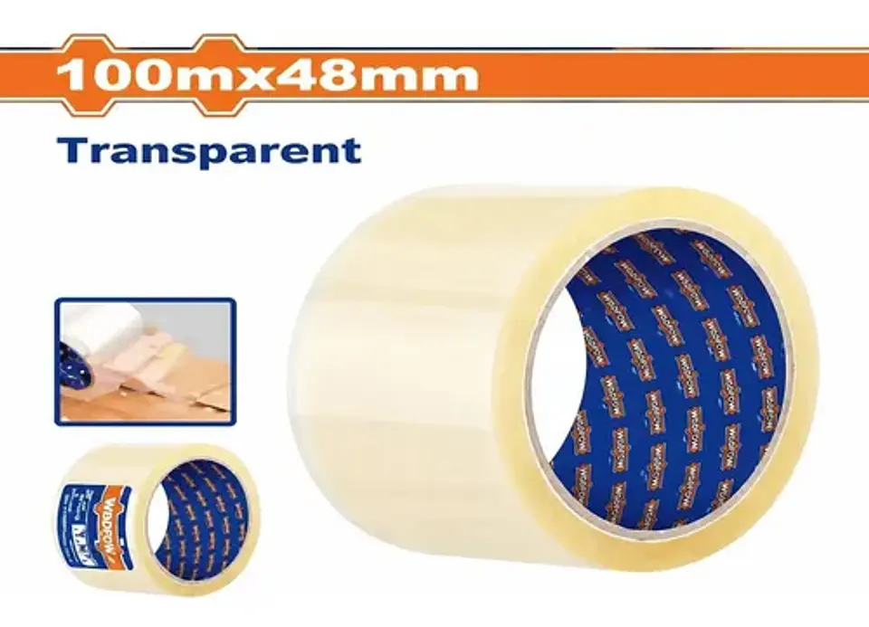 CINTA DE EMBALAJE TRASPARENTE 48MM 100MT WADFOW 1