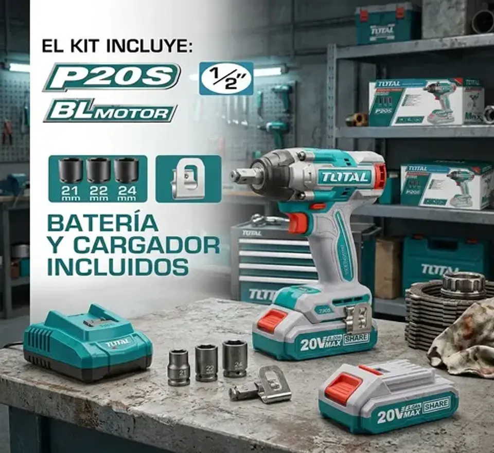 LLAVE DE IMPACTO INALÁMB 1/2
