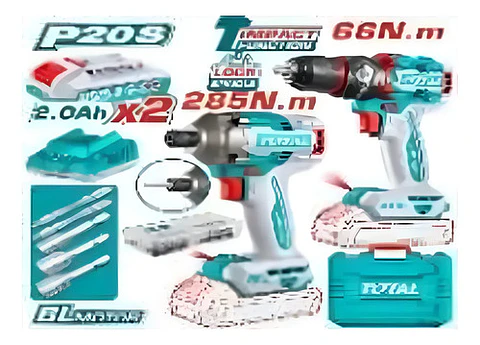 KIT TALADRO IMPACTO 66NM + LLAVE IMPACTO DADO 285NM INALAMBR