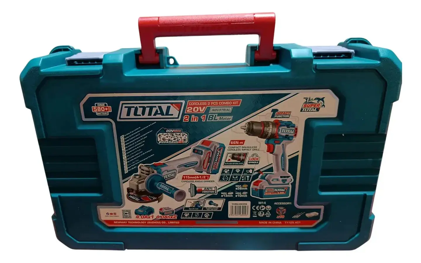 KIT TALADRO 66NM + ESMERIL INALAMBRICO 20V TOTAL 2